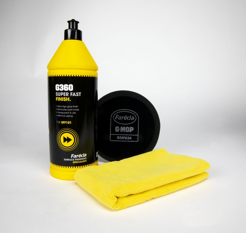 POLISH KIT FARECLA G 360 FOR DARK COLORS SUPER FAST SYSTEM FINISH STARTER farecla-kit-polish-pentru-toate-culorile-inclusiv-pentru-vopsea-neagra